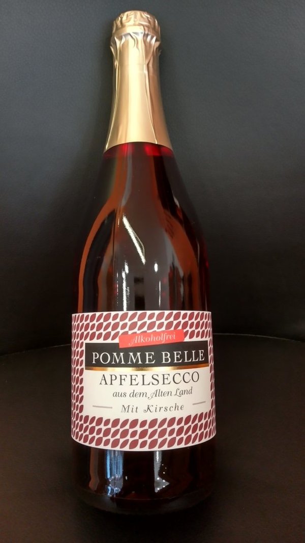 Pomme Belle Apfelsecco aus dem Alten Land mit Kirsche - alkoholfrei